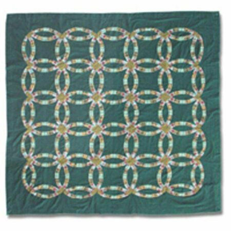 PATCH MAGIC Green Double Wedding Ring- Shower Curtain 72 x 72 in. CSGDWR
